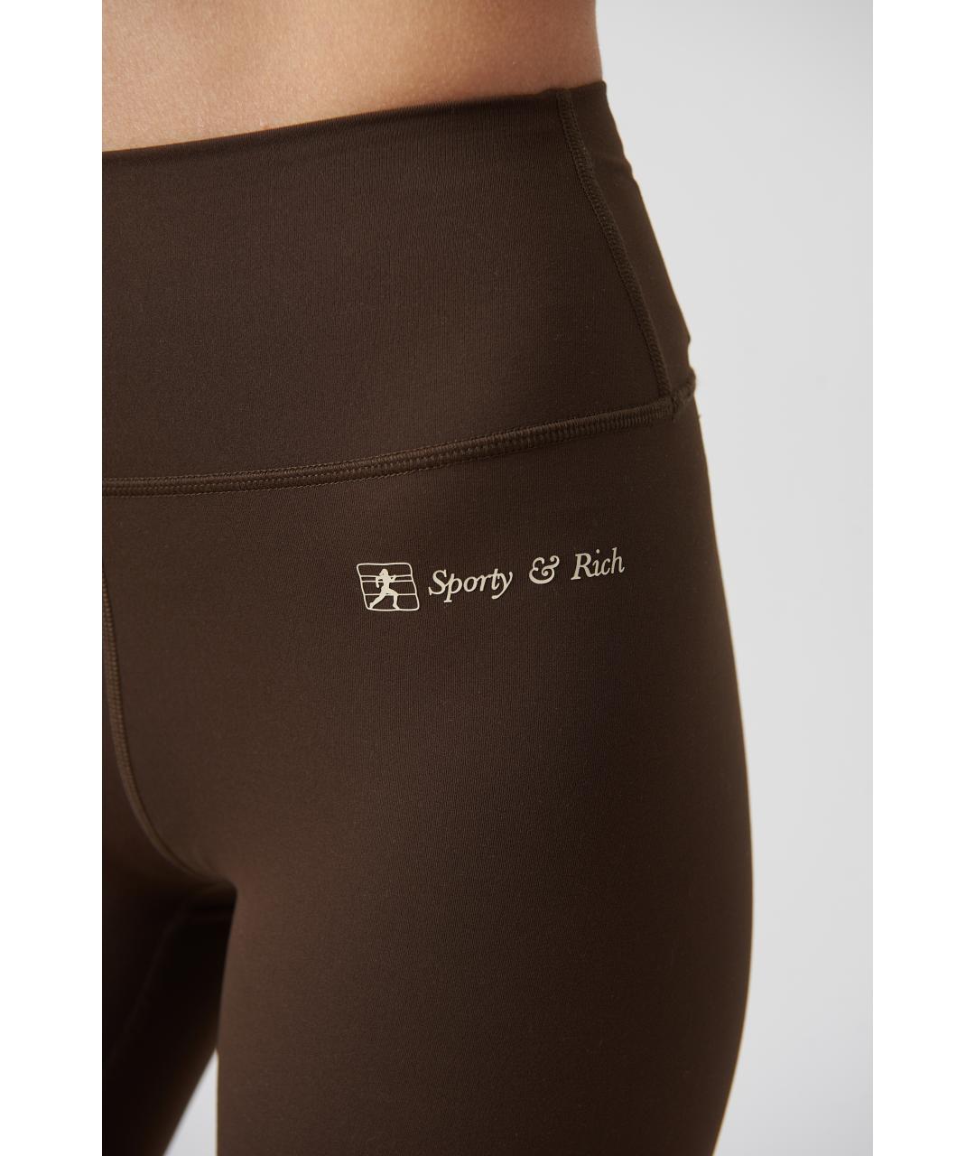SPORTY AND RICH Коричневые полиамидовые шорты, фото 3