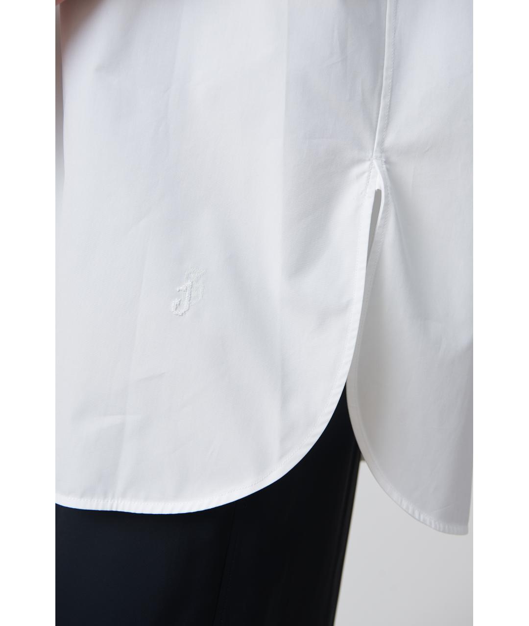 JIL SANDER Белая хлопковая блузы, фото 4