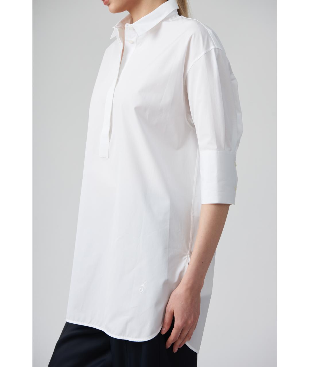 JIL SANDER Белая хлопковая блузы, фото 5