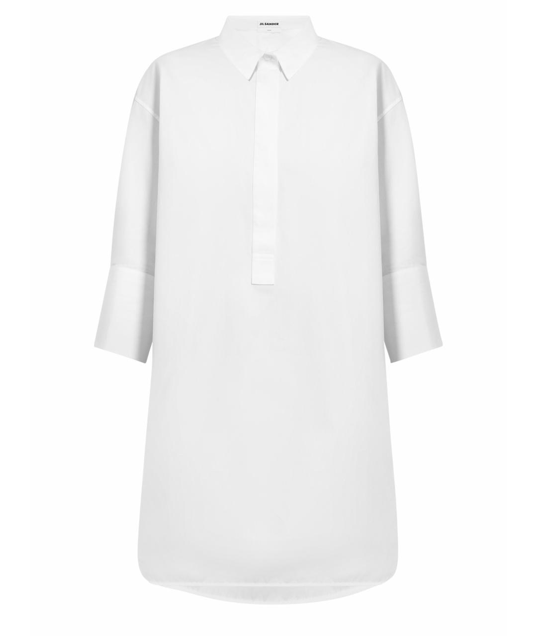 JIL SANDER Белая хлопковая блузы, фото 1
