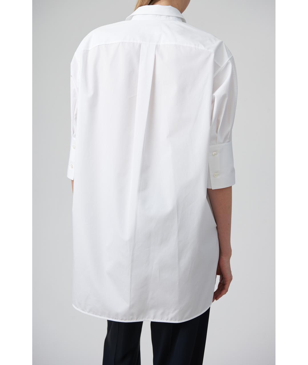 JIL SANDER Белая хлопковая блузы, фото 6