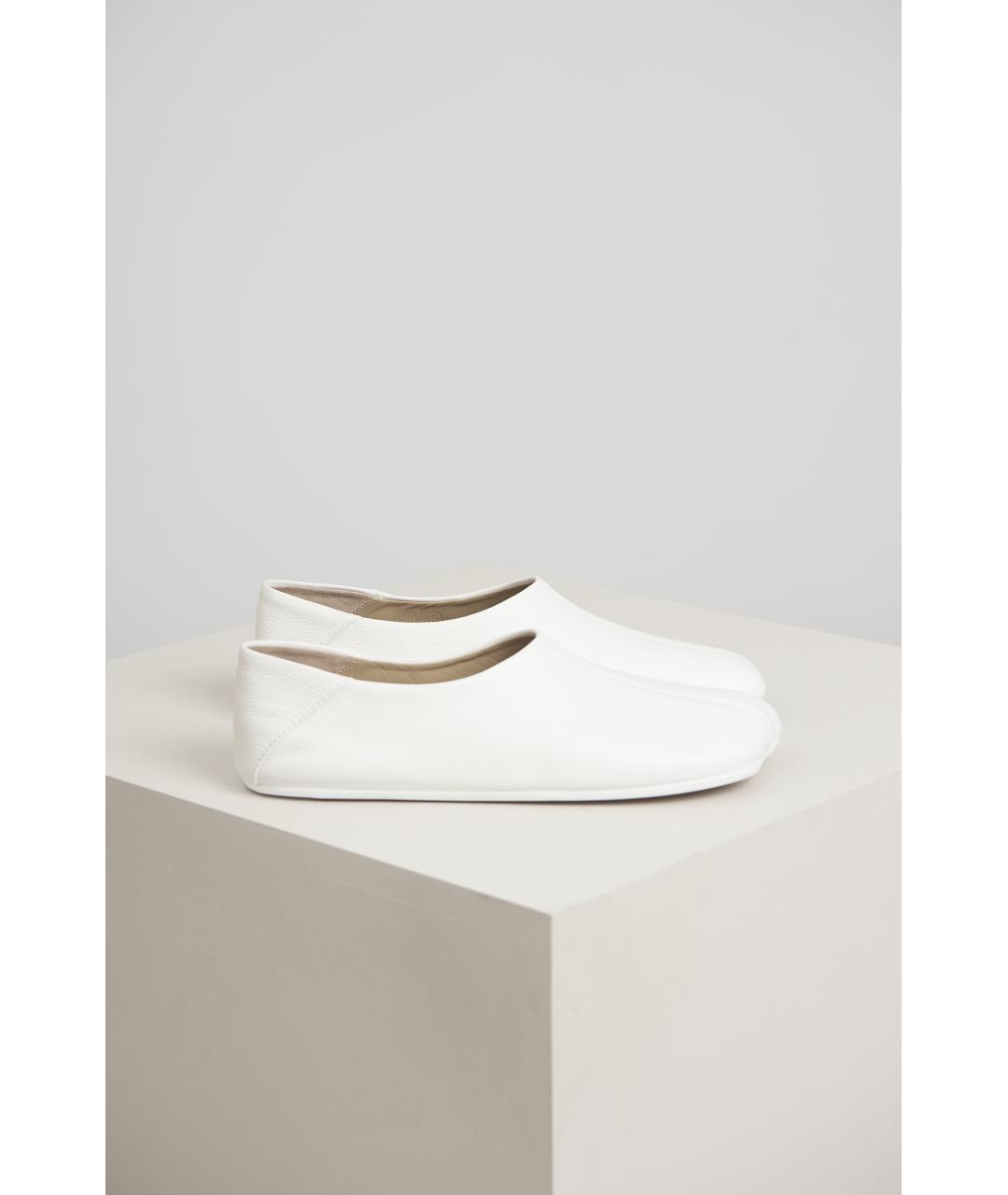 MM6 MAISON MARGIELA Белые кожаные туфли, фото 2