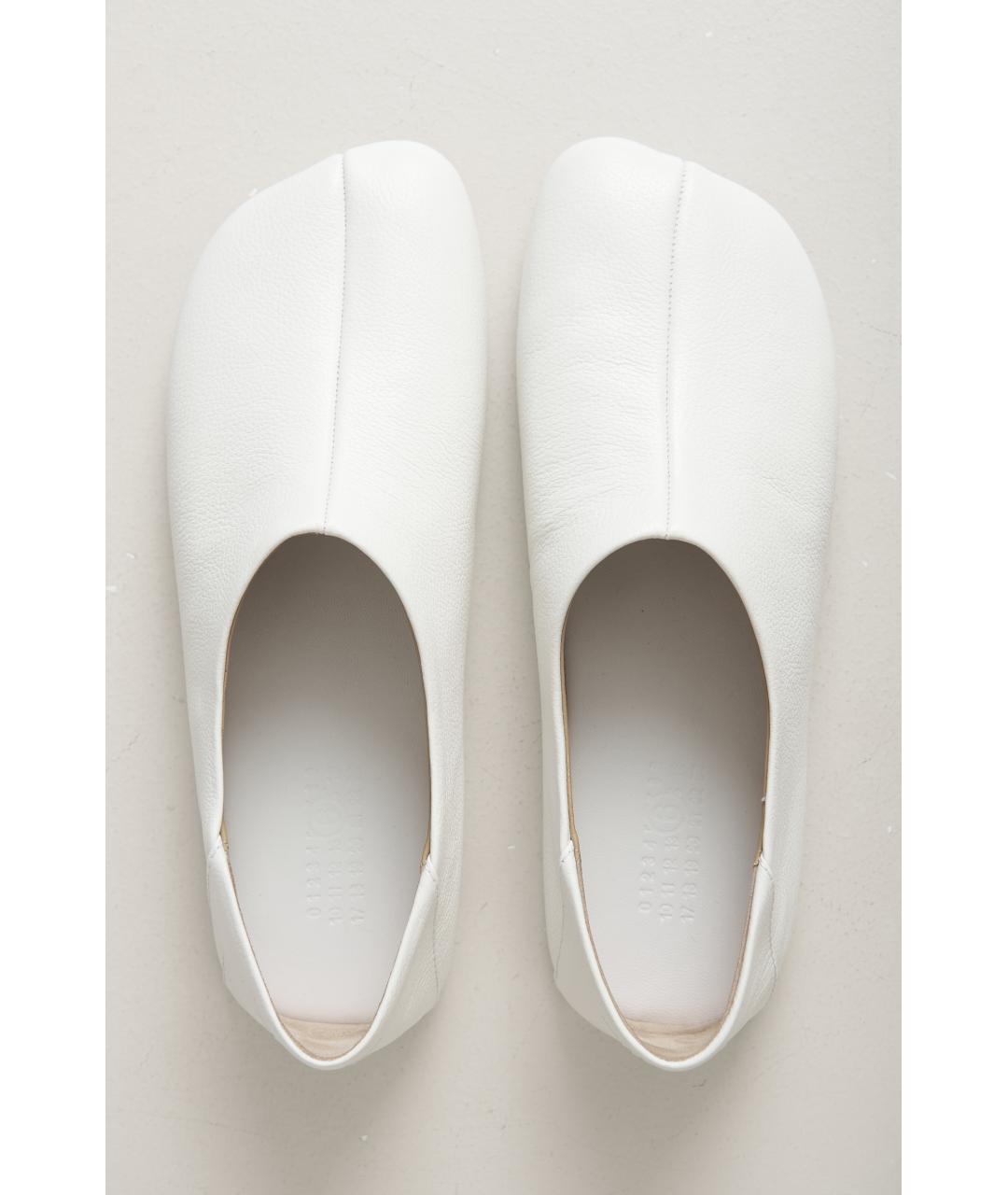 MM6 MAISON MARGIELA Белые кожаные туфли, фото 5