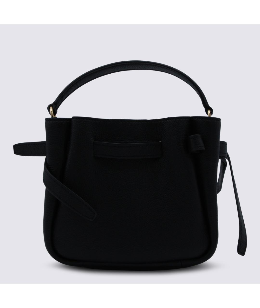 TORY BURCH Черная кожаная сумка с короткими ручками, фото 3