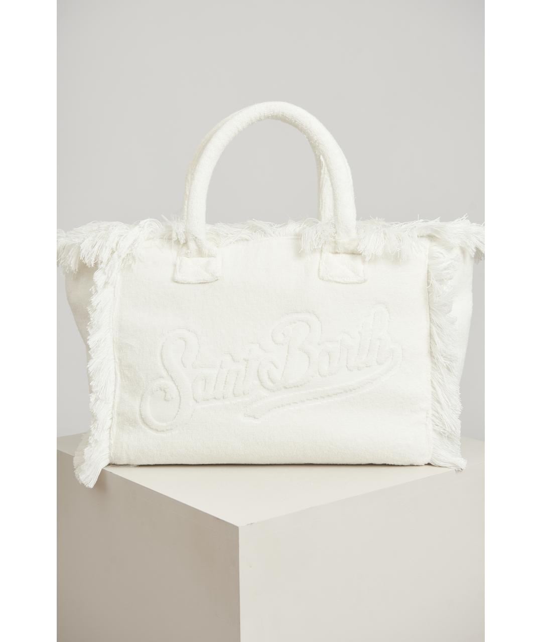 MC2 SAINT BARTH Белая тканевая сумка через плечо, фото 6