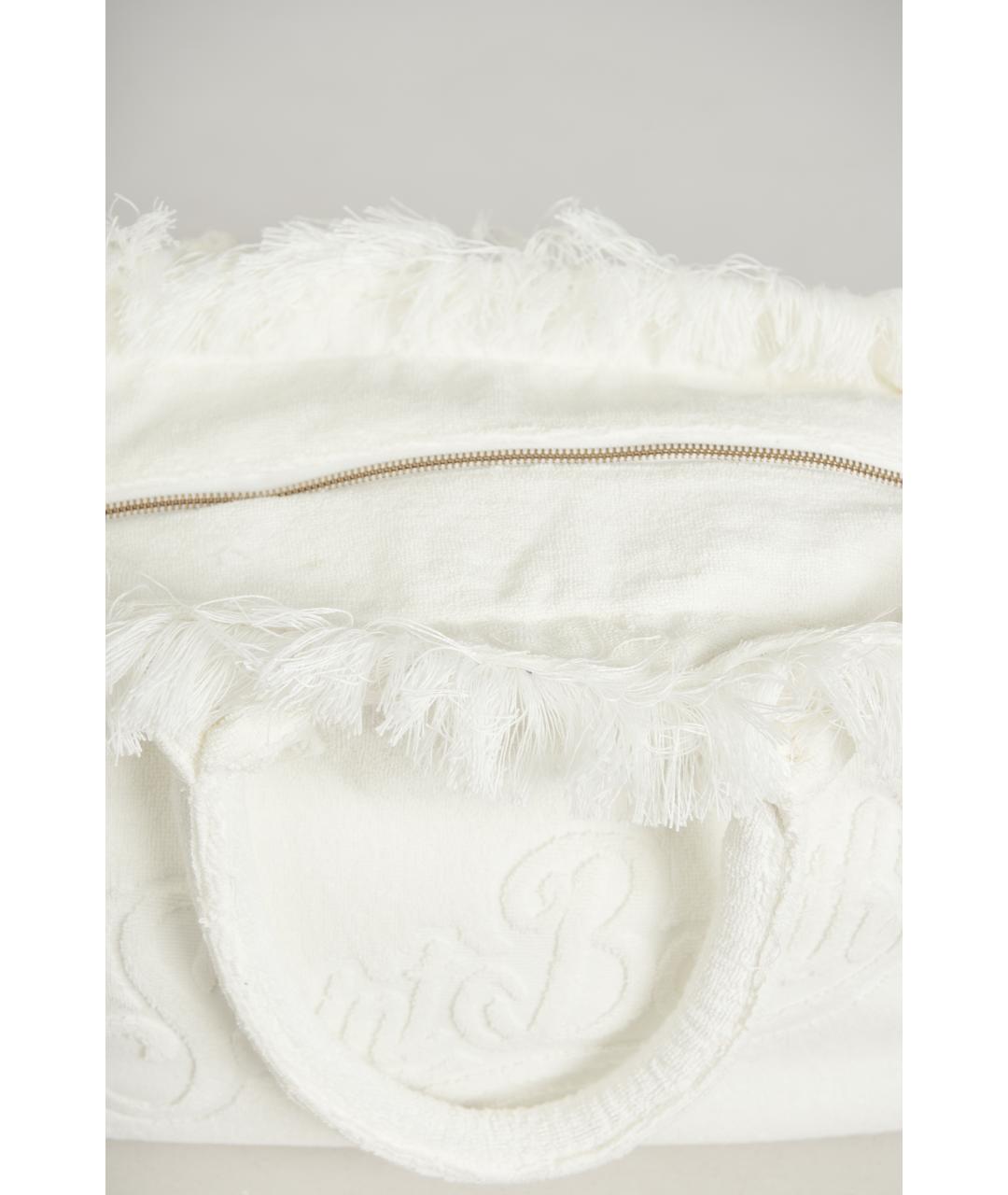 MC2 SAINT BARTH Белая тканевая сумка через плечо, фото 5