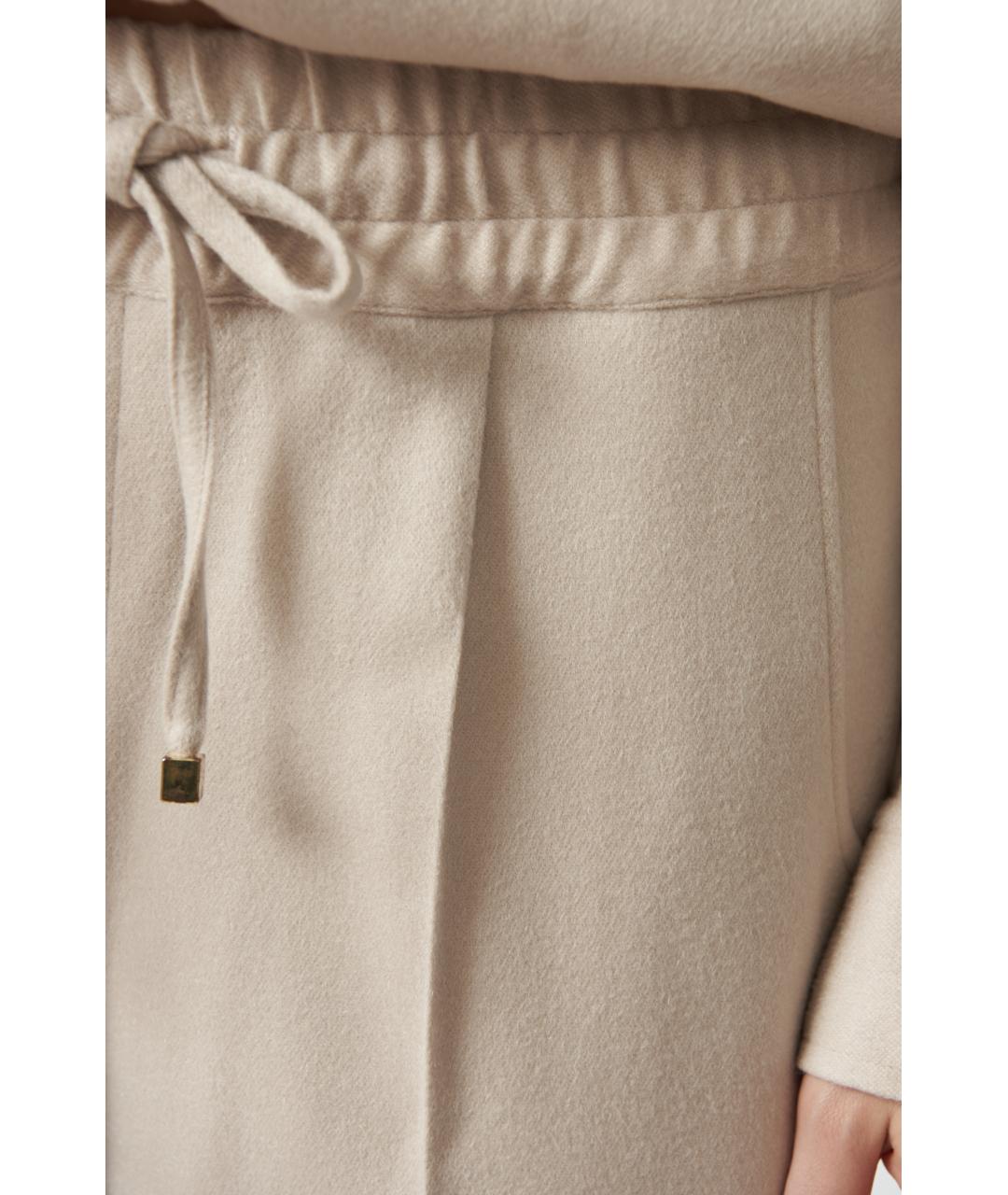 KITON Розовые кашемировые прямые брюки, фото 2