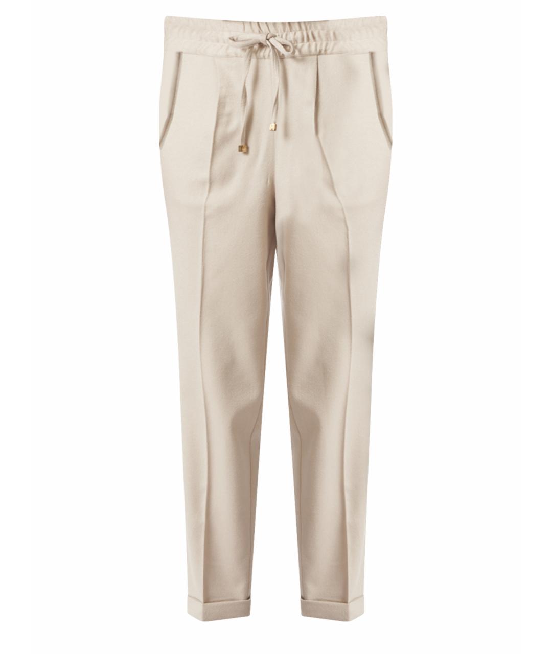 KITON Розовые кашемировые прямые брюки, фото 1