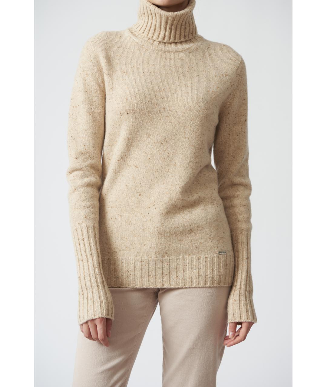 KITON Бежевая кашемировая водолазка, фото 3