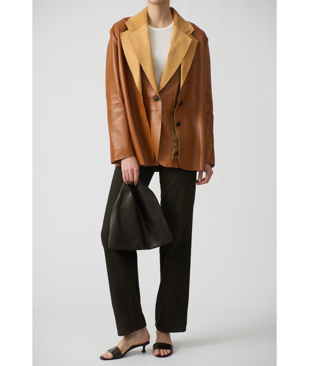 THE ROW Коричневая кожаная сумка через плечо, фото 2