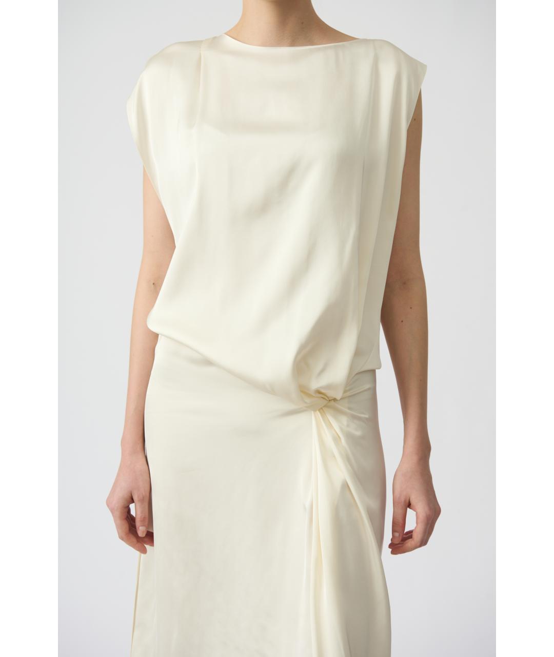 THE ROW Белое вискозное вечернее платье, фото 4