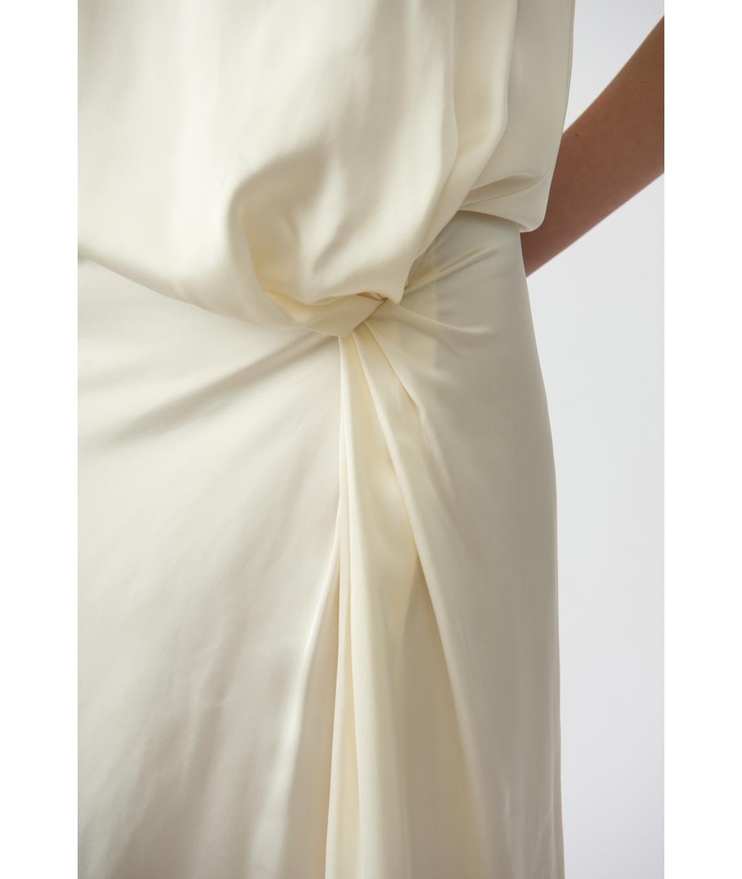 THE ROW Белое вискозное вечернее платье, фото 5