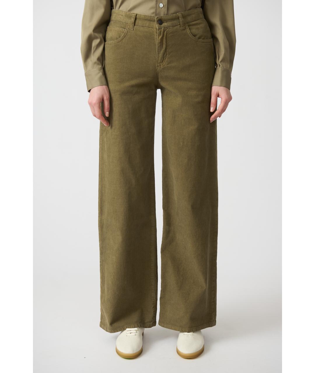 THE ROW Хаки хлопковые прямые джинсы, фото 5