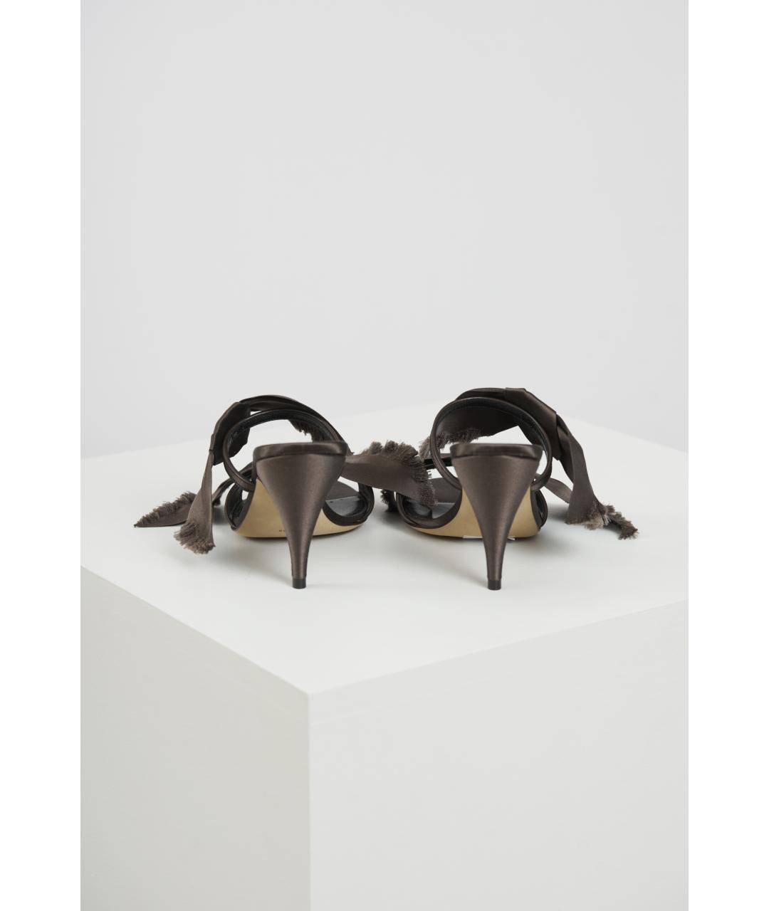 THE ROW Коричневые кожаные босоножки, фото 3