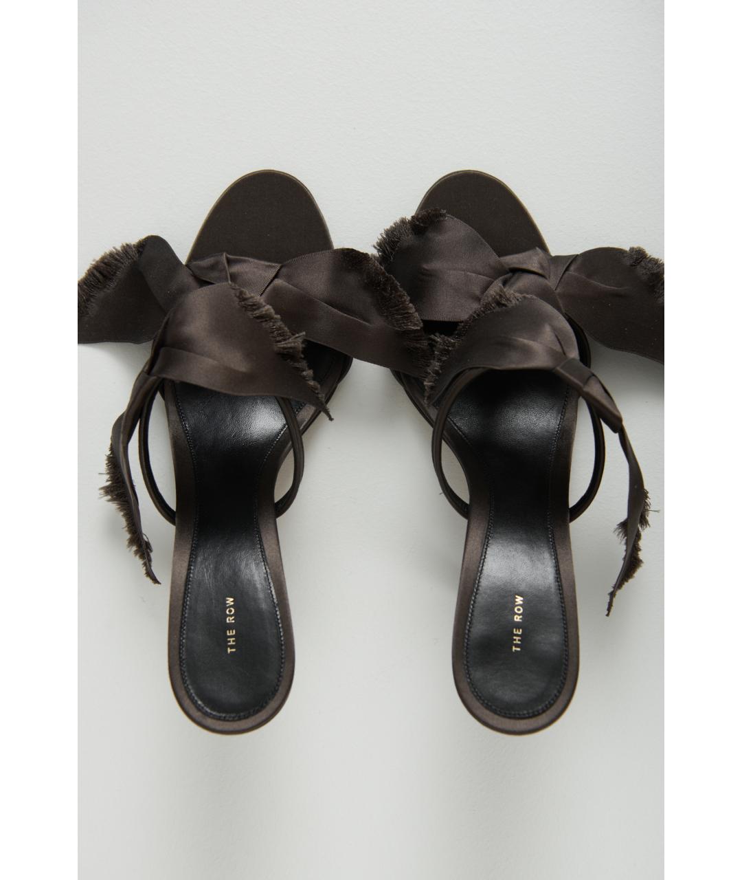 THE ROW Коричневые кожаные босоножки, фото 4