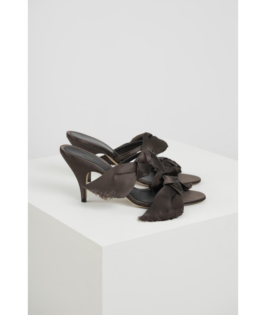THE ROW Коричневые кожаные босоножки, фото 2