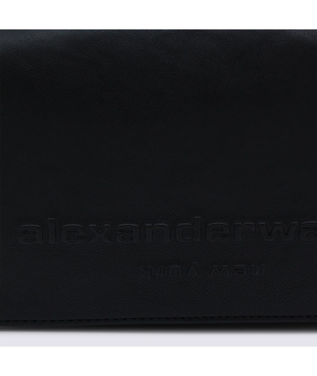 ALEXANDER WANG Черная кожаная сумка через плечо, фото 2