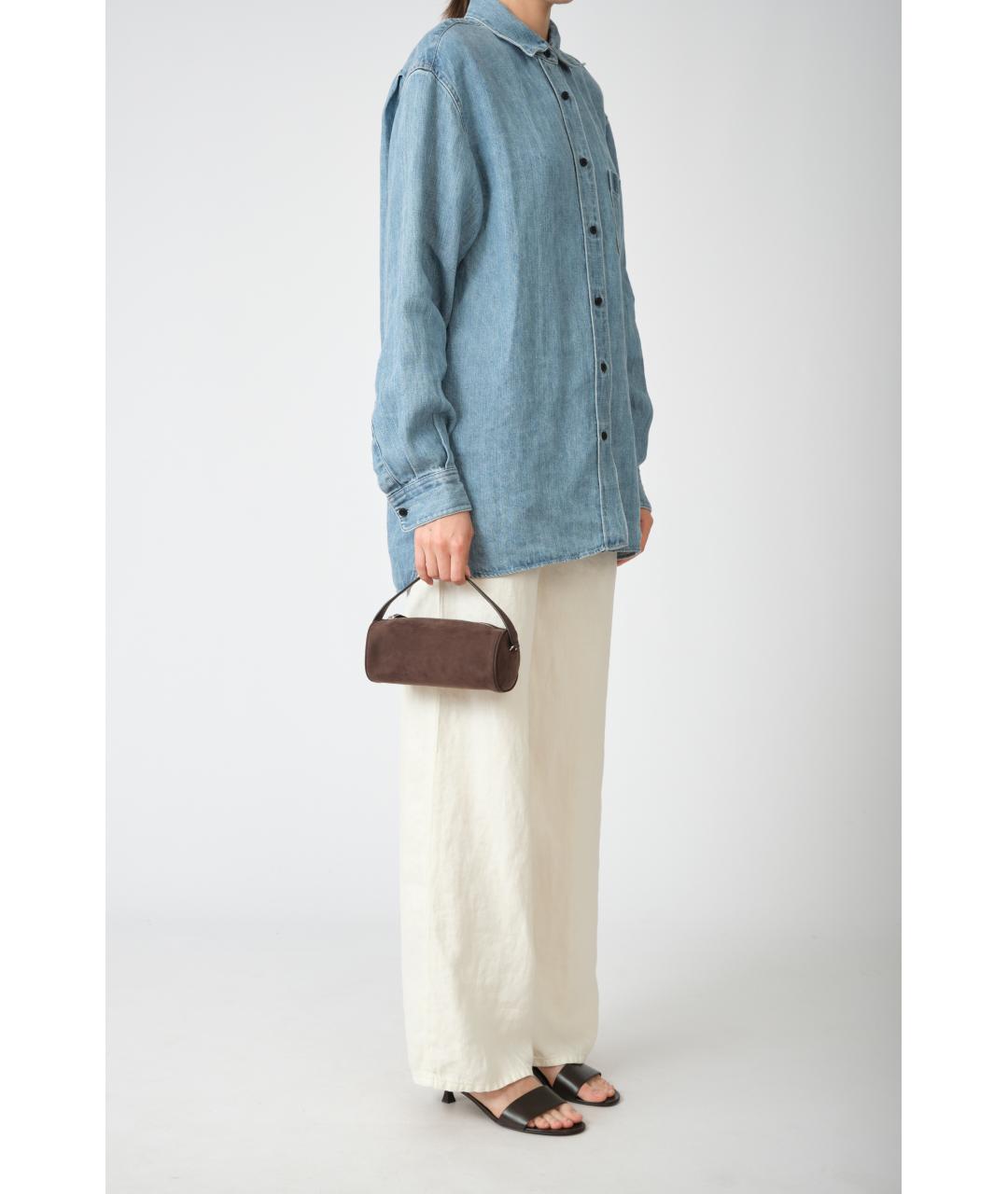 THE ROW Коричневая кожаная сумка через плечо, фото 6