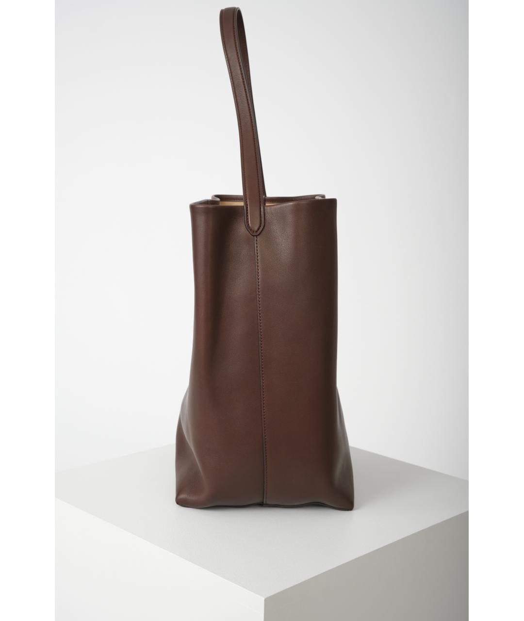 THE ROW Коричневая кожаная сумка через плечо, фото 5