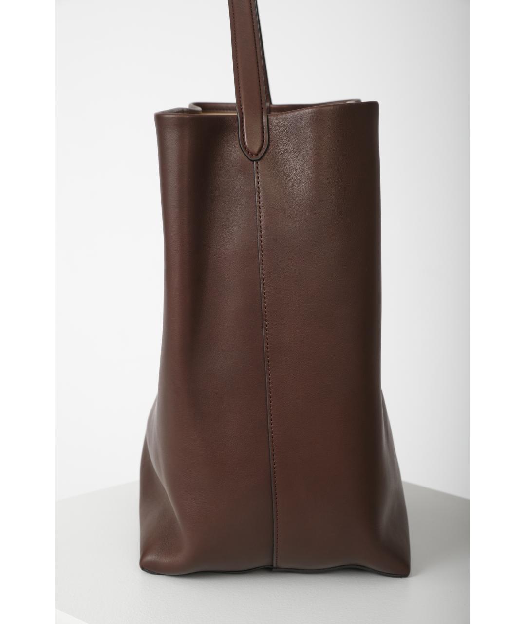 THE ROW Коричневая кожаная сумка через плечо, фото 6