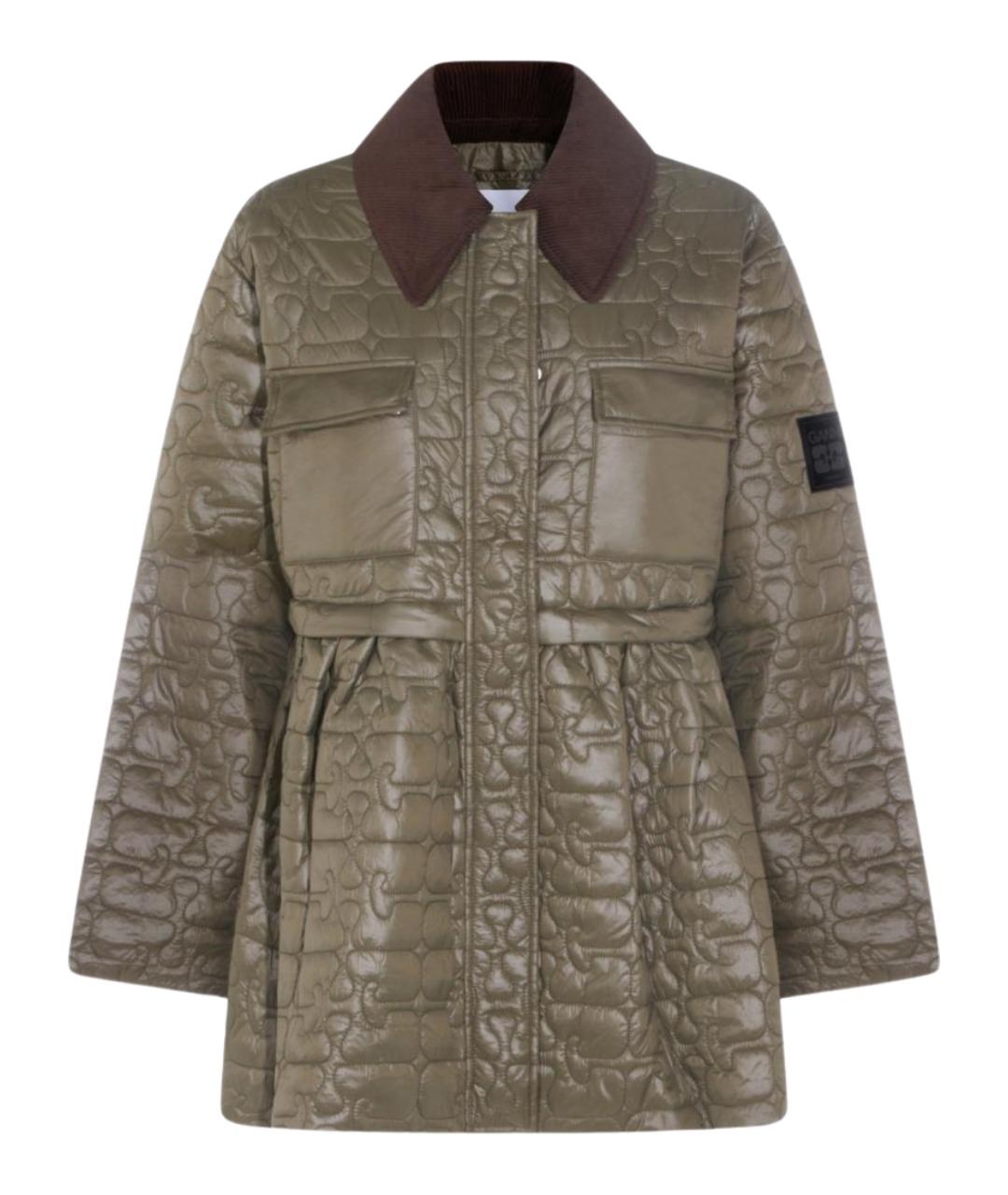 GANNI Мульти синтетическое пальто, фото 1