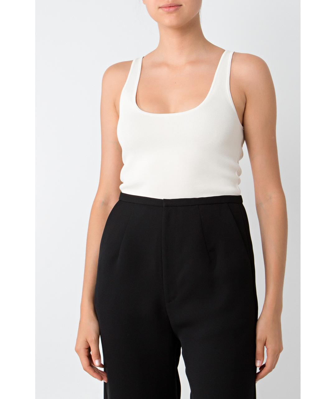 TOTEME Белая вискозная майка, фото 3