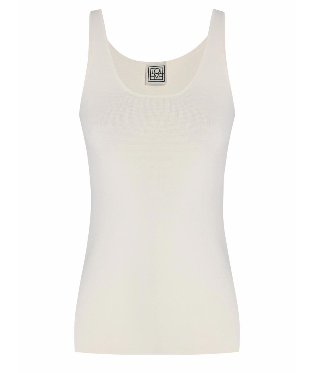 TOTEME Белая вискозная майка, фото 1