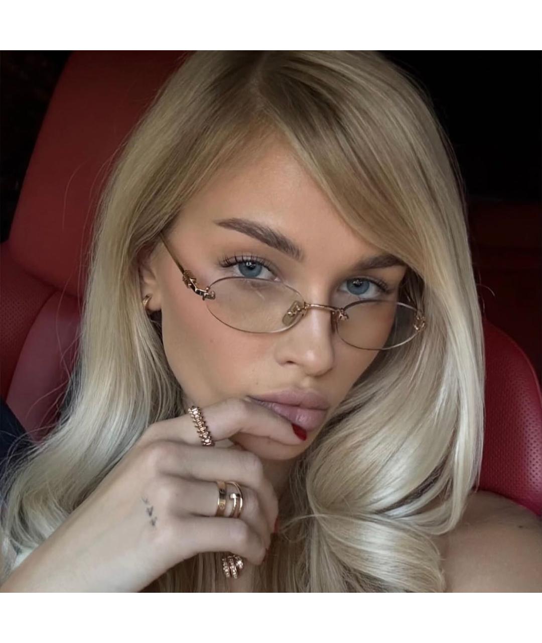 MIU MIU Золотые металлические солнцезащитные очки, фото 6