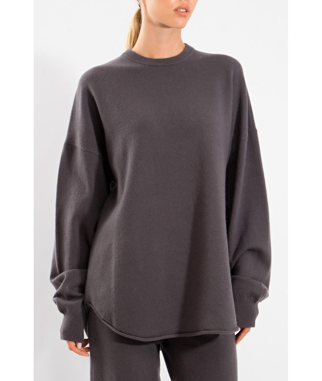 EXTREME CASHMERE Серый кашемировый джемпер / свитер, фото 4