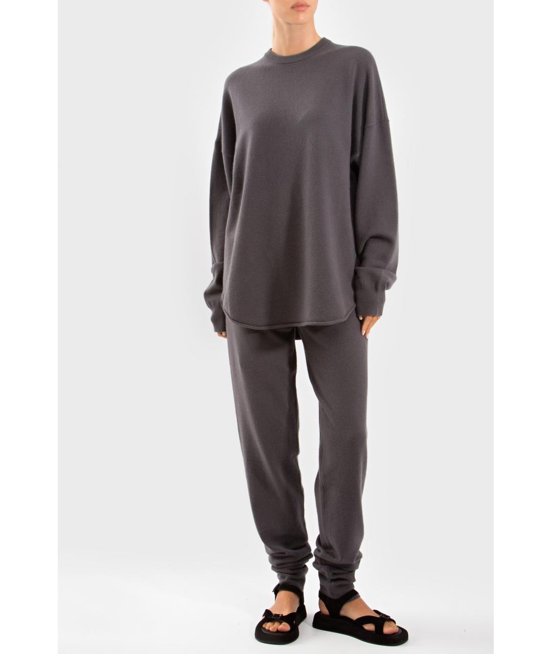 EXTREME CASHMERE Серый кашемировый джемпер / свитер, фото 3