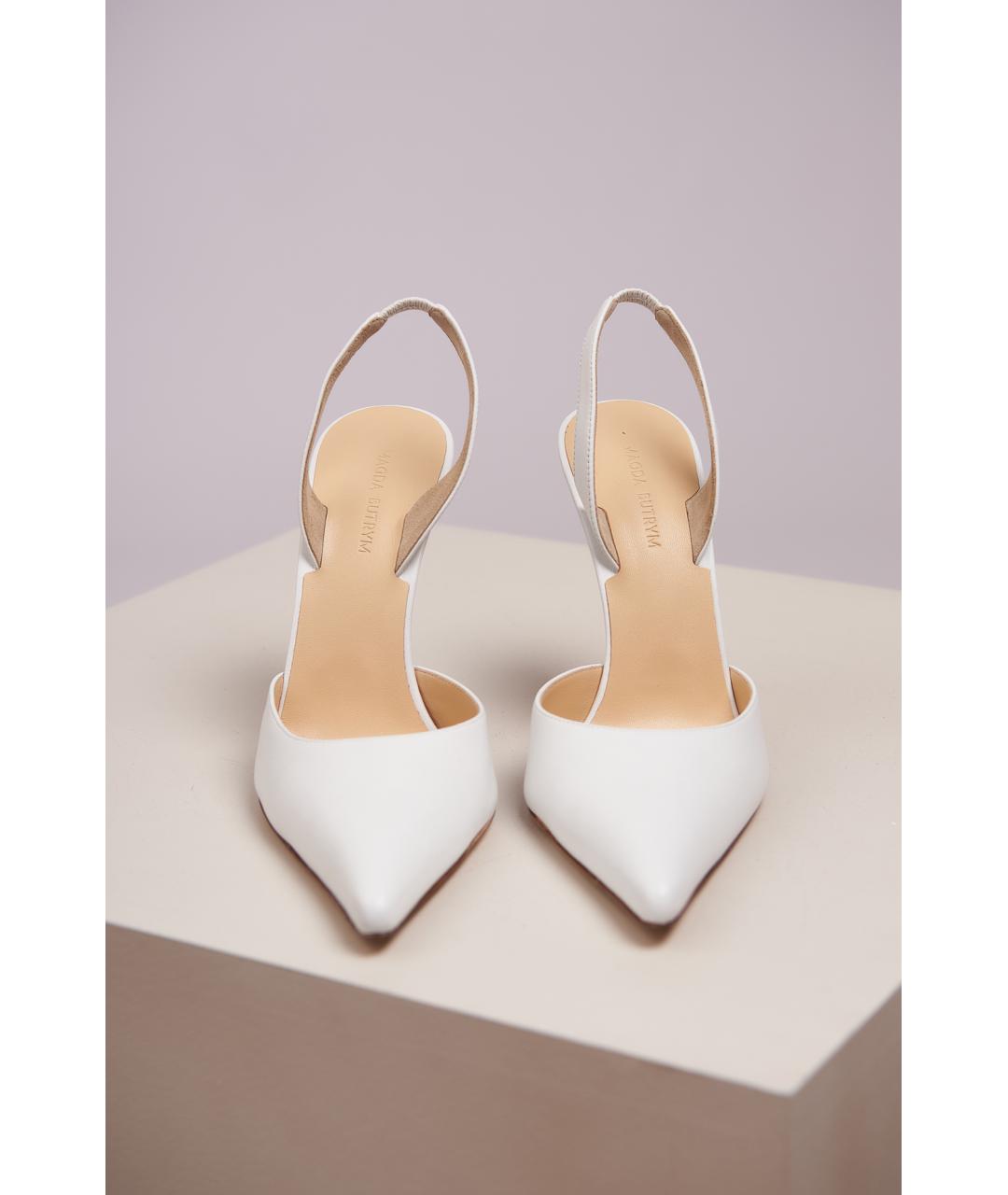 MAGDA BUTRYM Белые кожаные босоножки, фото 4