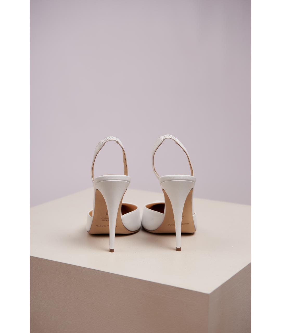 MAGDA BUTRYM Белые кожаные босоножки, фото 3