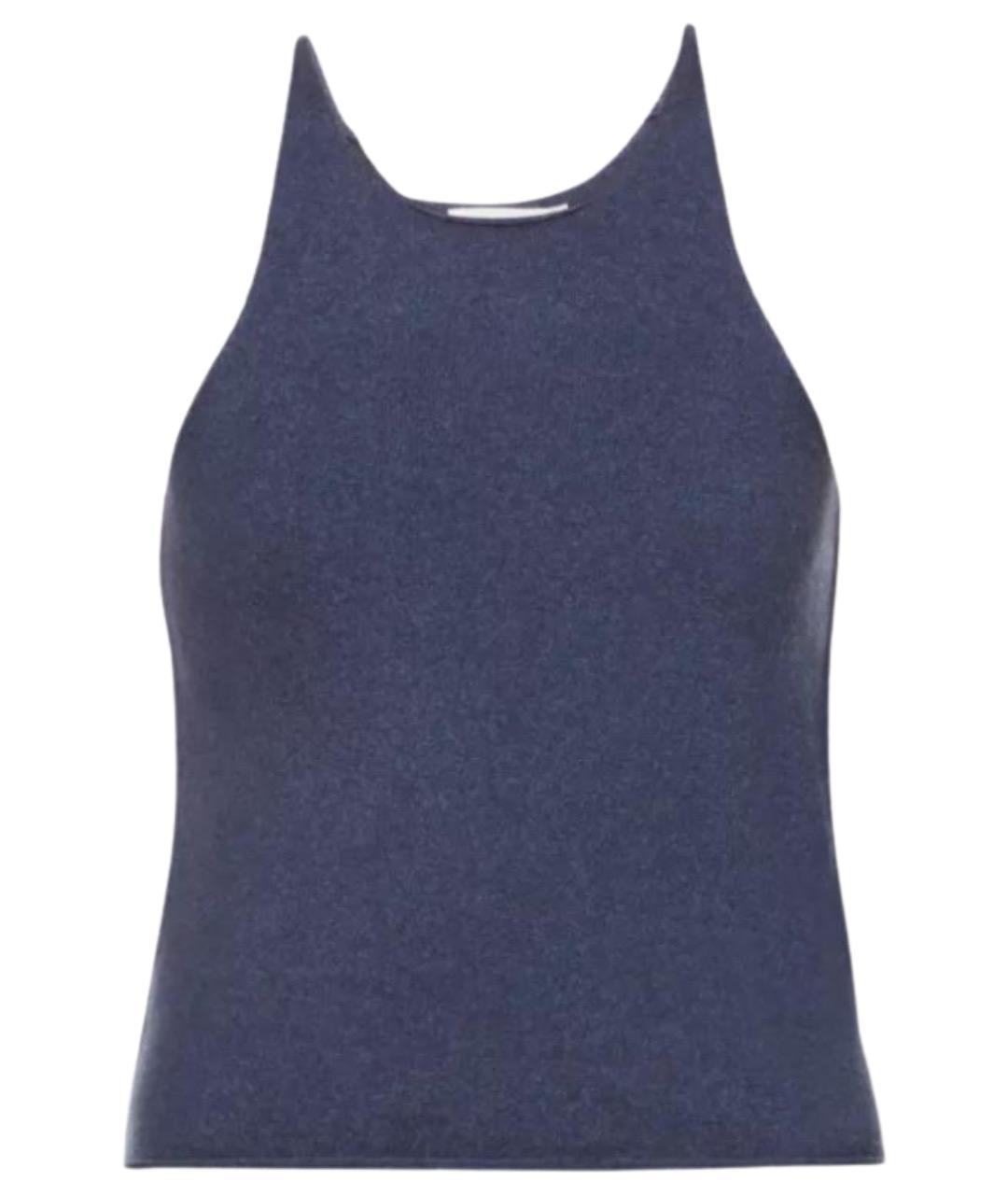 EXTREME CASHMERE Темно-синяя кашемировая майка, фото 1
