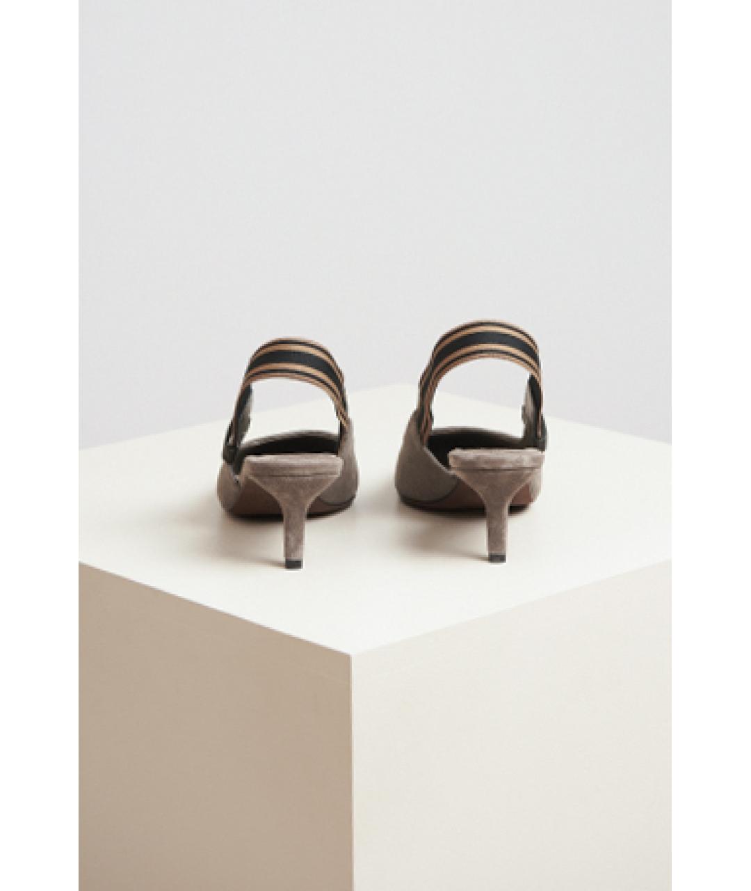 BRUNELLO CUCINELLI Серые кожаные туфли, фото 5