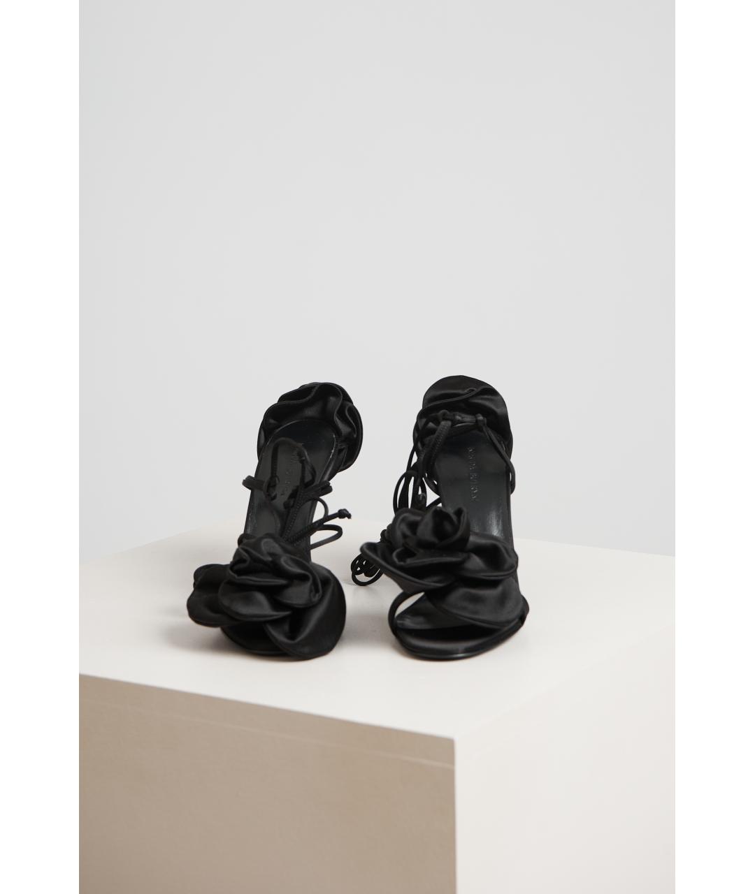 MAGDA BUTRYM Черные кожаные босоножки, фото 4
