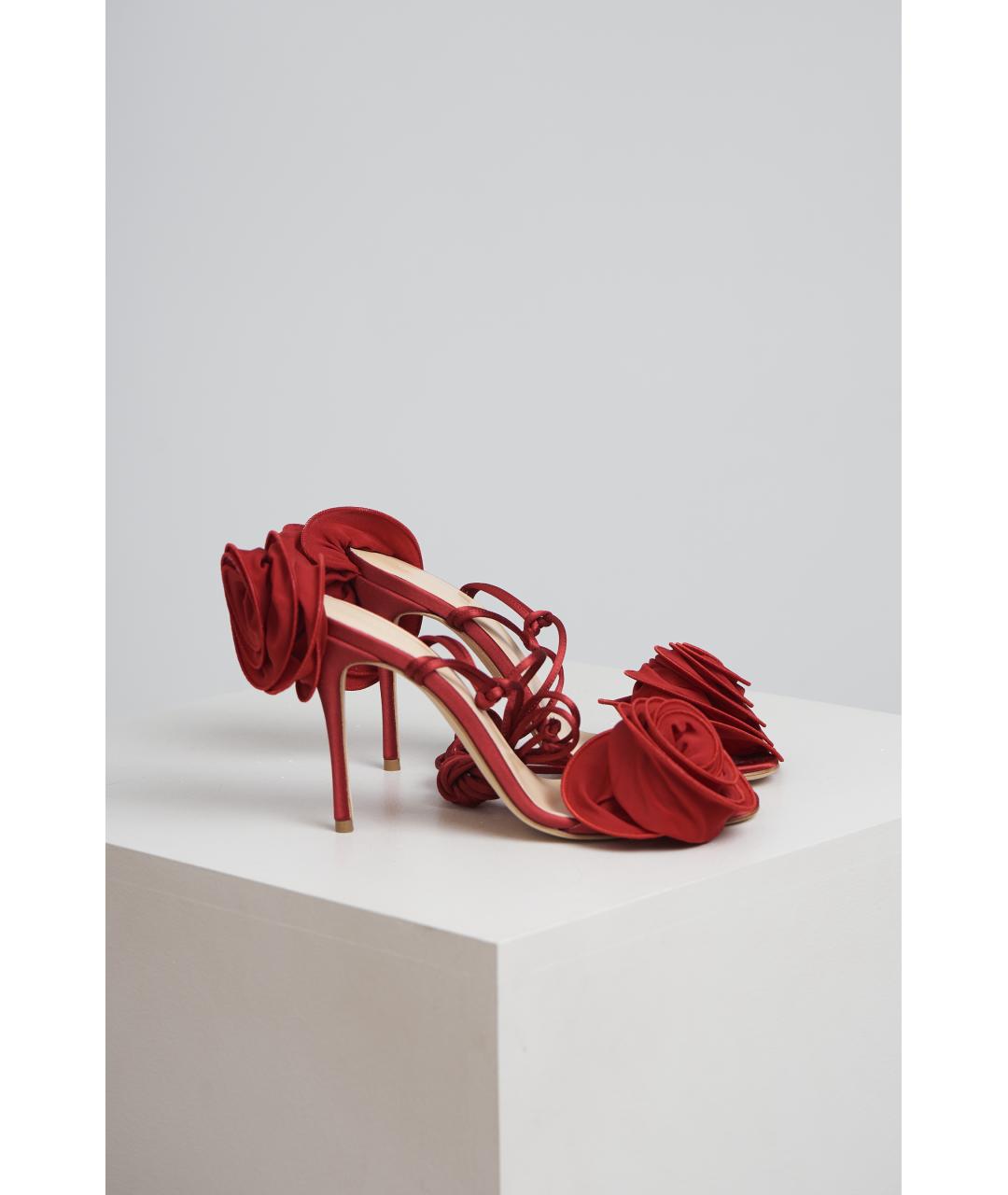 MAGDA BUTRYM Бордовые кожаные босоножки, фото 2