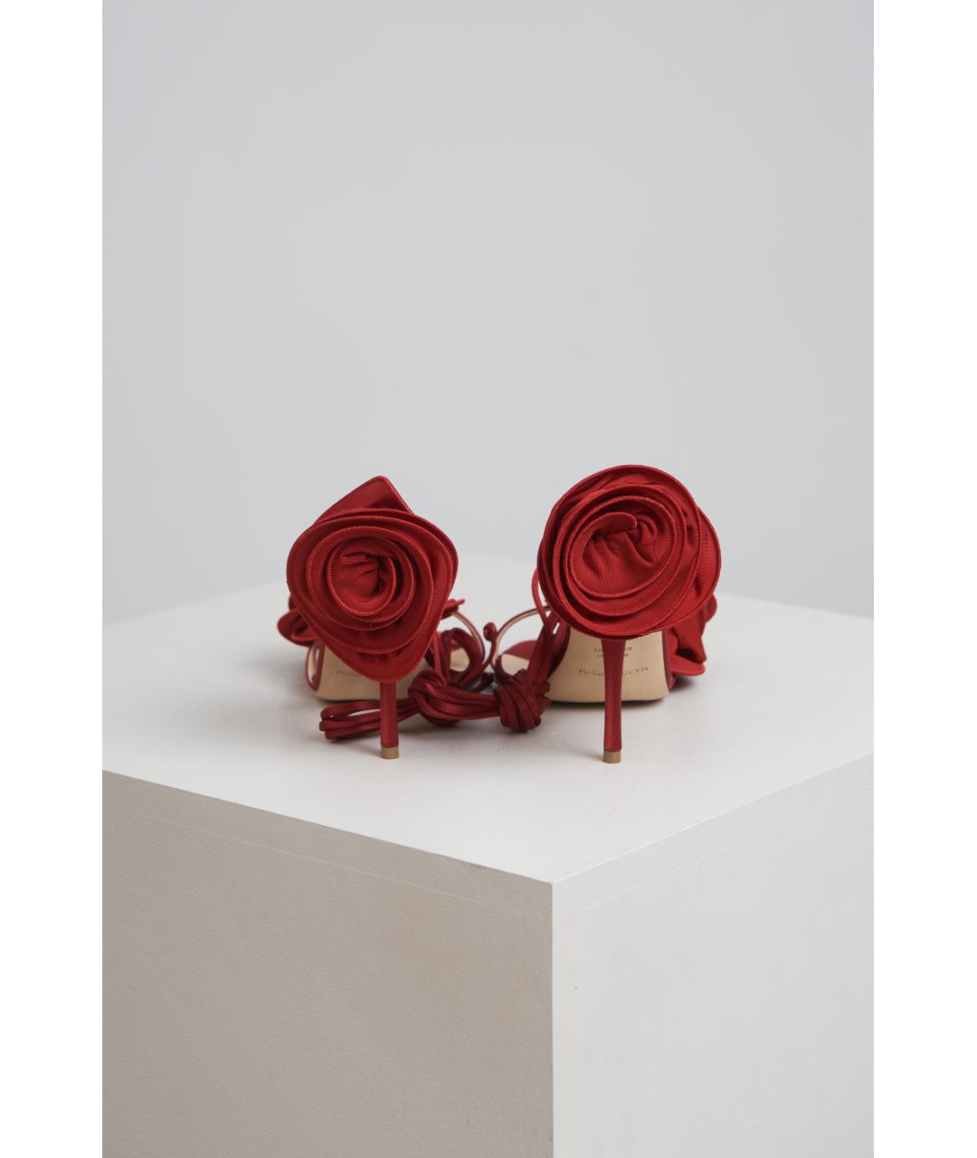 MAGDA BUTRYM Бордовые кожаные босоножки, фото 3