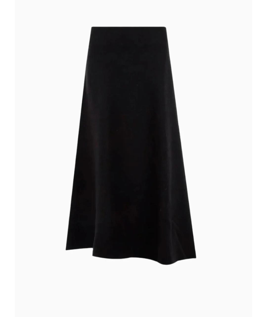 JIL SANDER Черная шерстяная юбка макси, фото 1