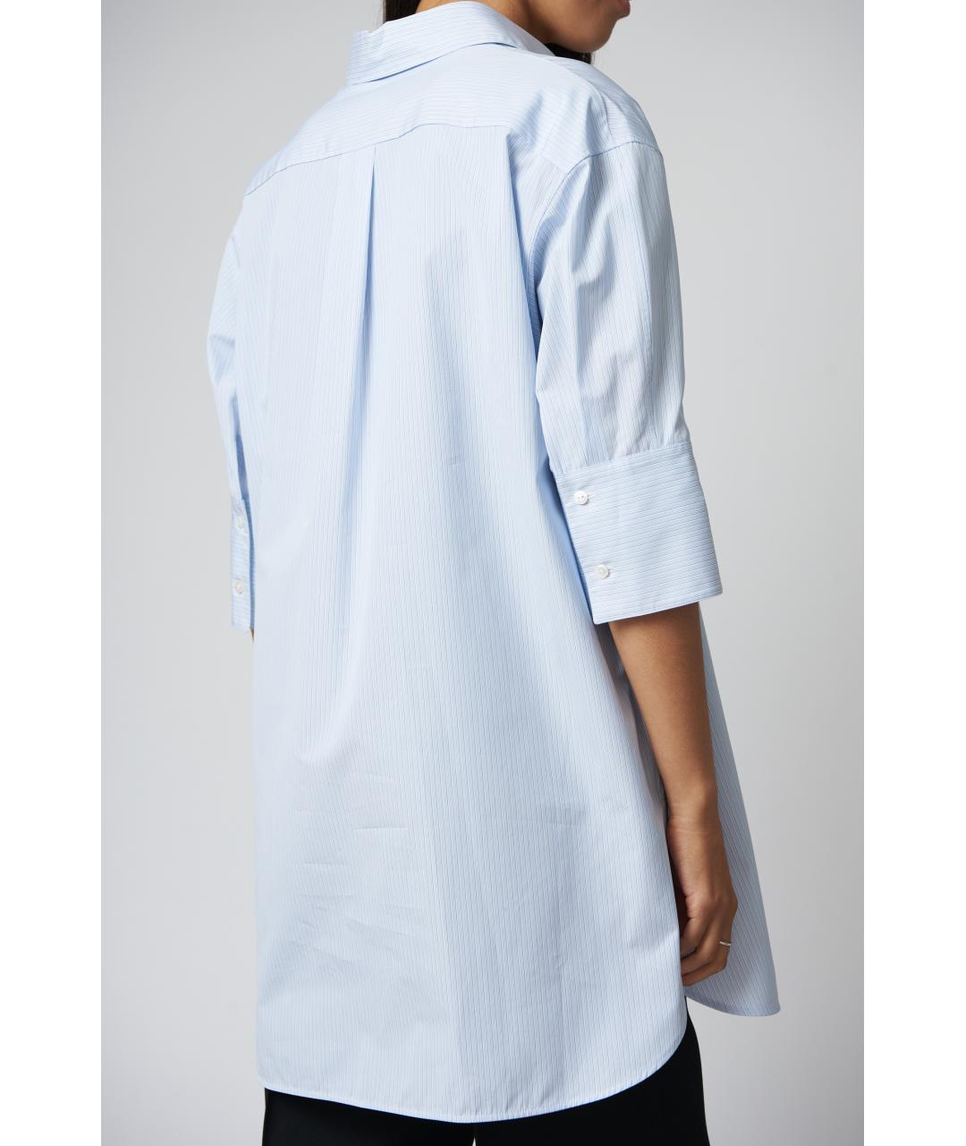 JIL SANDER Голубая хлопковая рубашка, фото 5