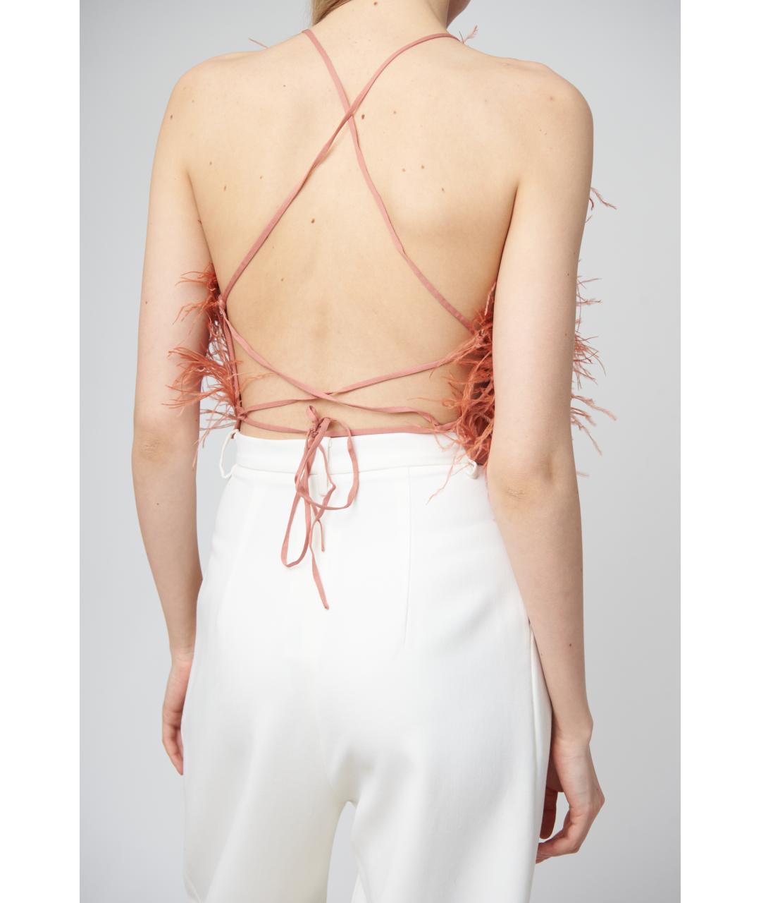 CULT GAIA Оранжевая вискозная блузы, фото 5