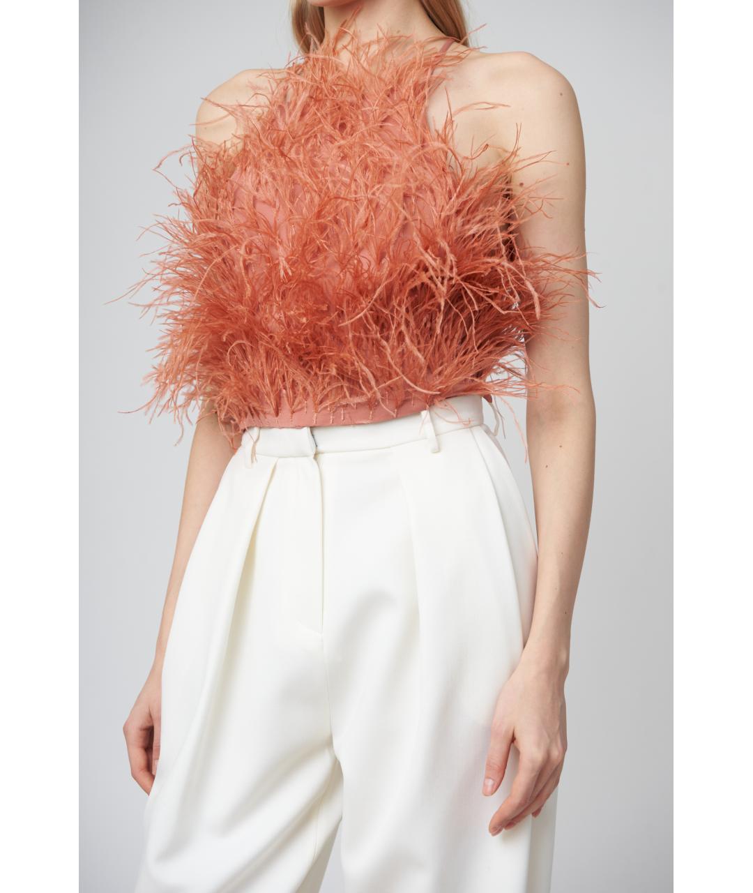 CULT GAIA Оранжевая вискозная блузы, фото 4