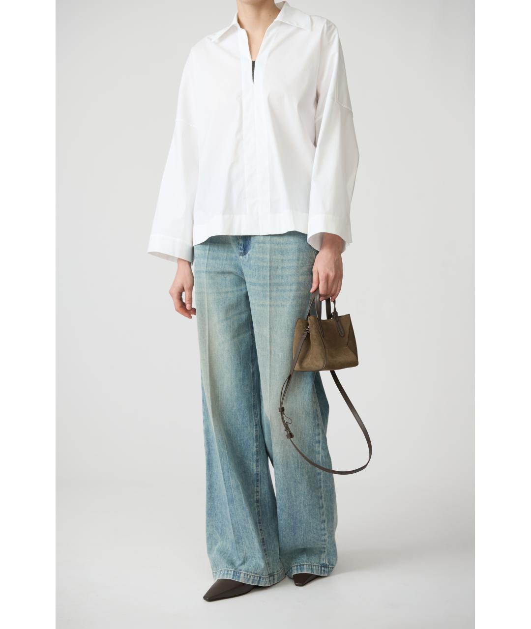 BRUNELLO CUCINELLI Белая хлопковая рубашка, фото 2