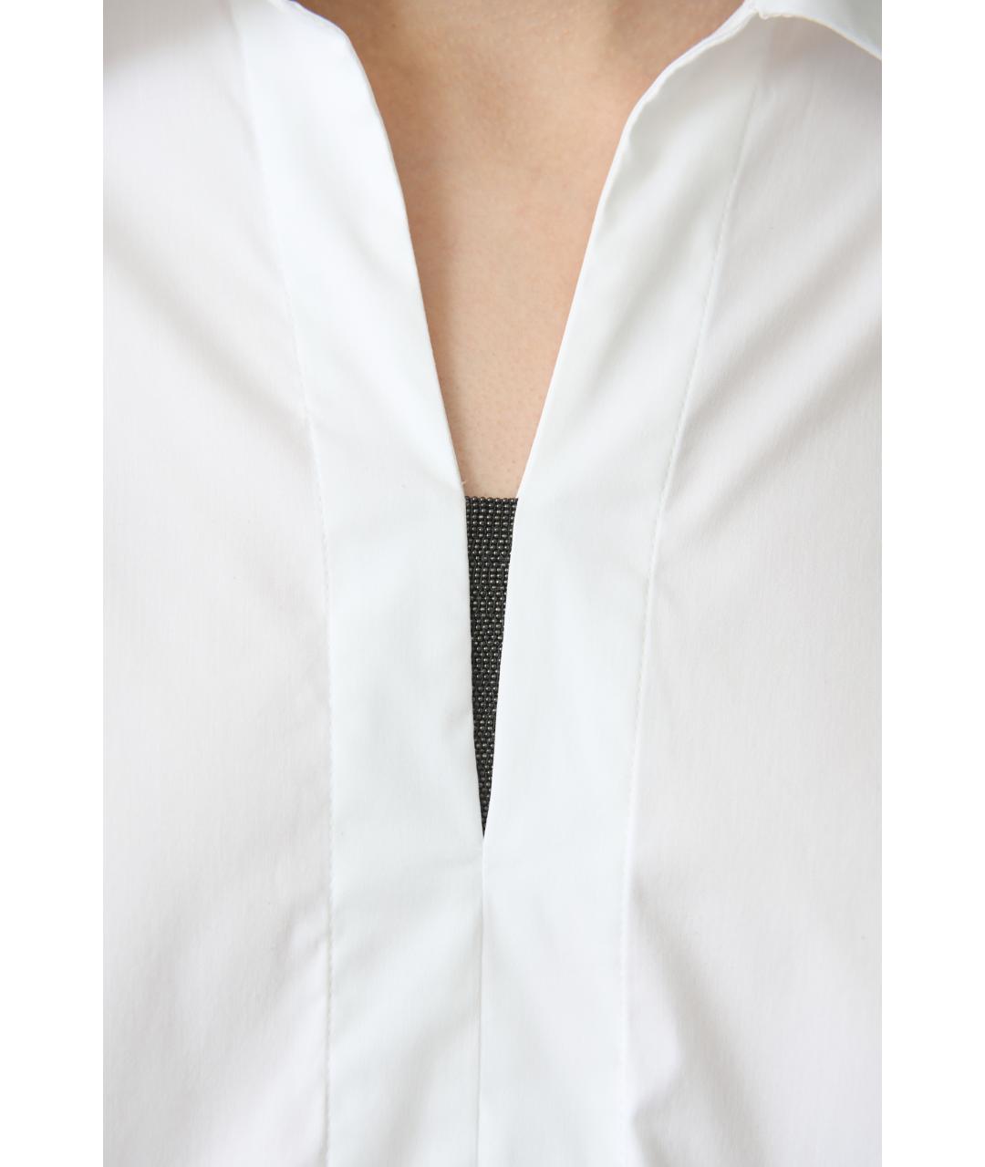 BRUNELLO CUCINELLI Белая хлопковая рубашка, фото 3