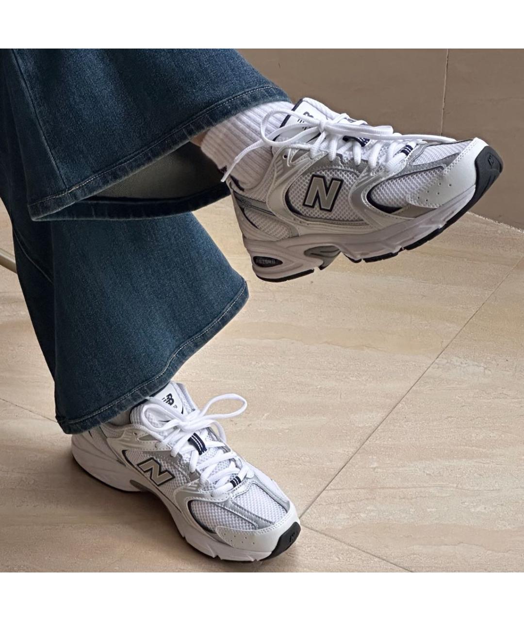 NEW BALANCE Белые текстильные низкие кроссовки / кеды, фото 3