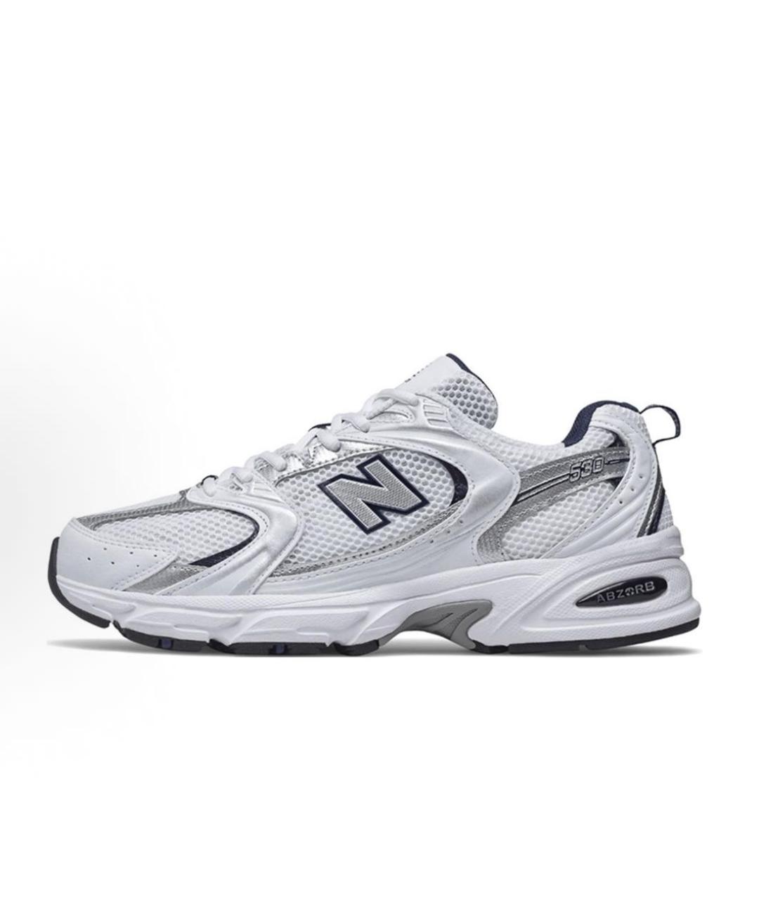 NEW BALANCE Белые текстильные низкие кроссовки / кеды, фото 5