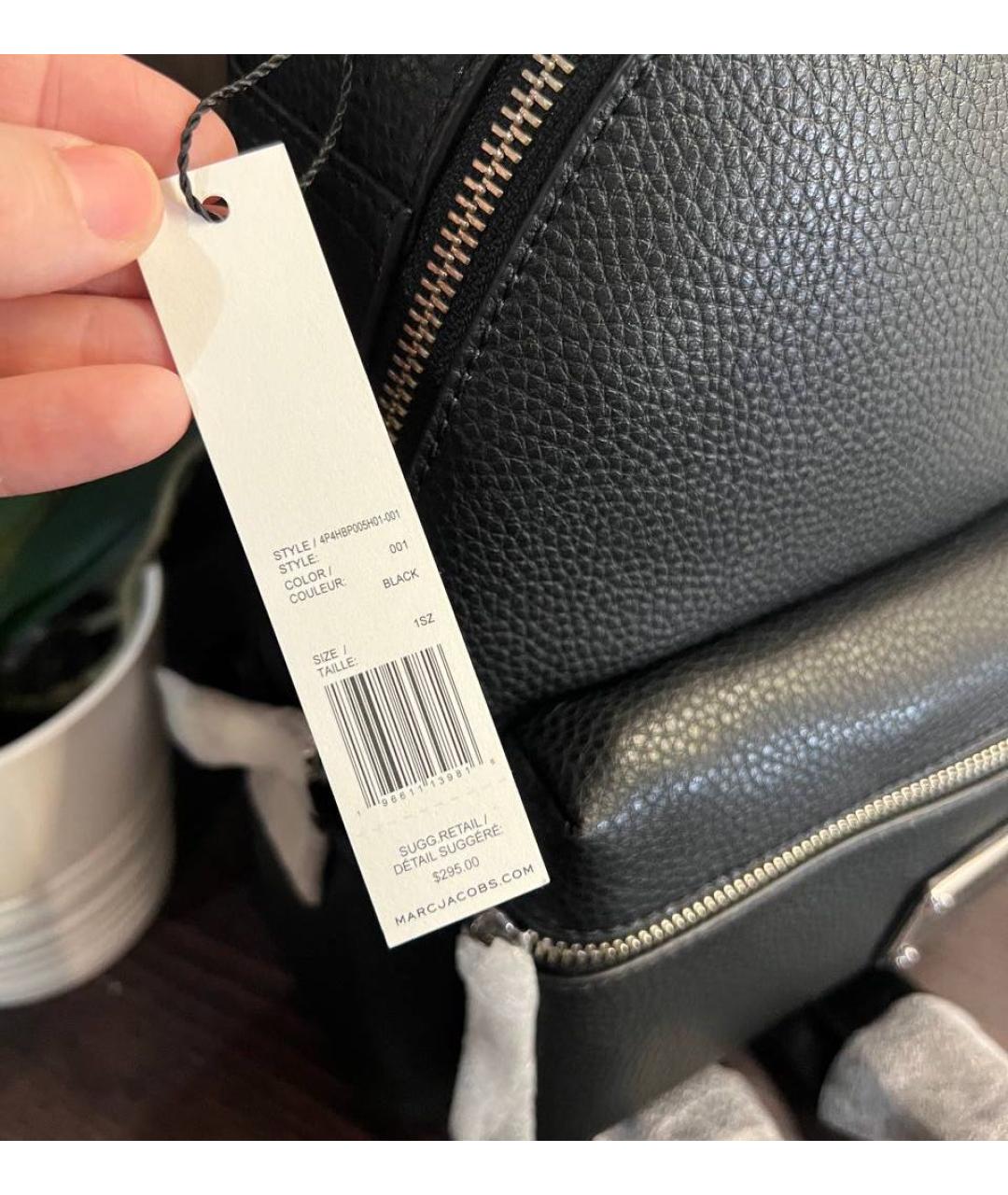 MARC JACOBS Черный кожаный рюкзак, фото 8