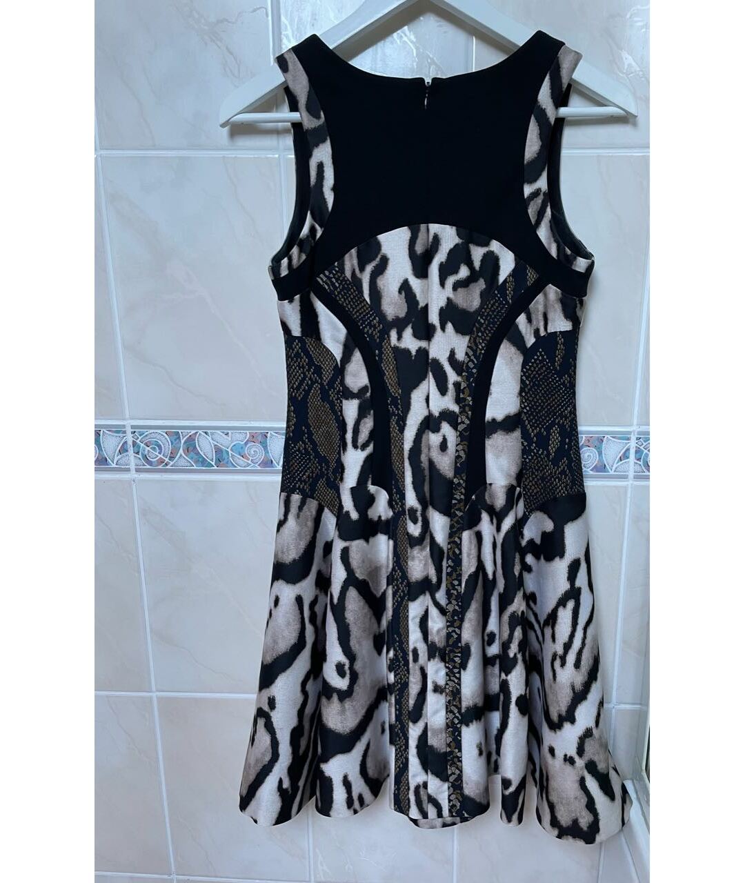 DIANE VON FURSTENBERG Черное шерстяное коктейльное платье, фото 2