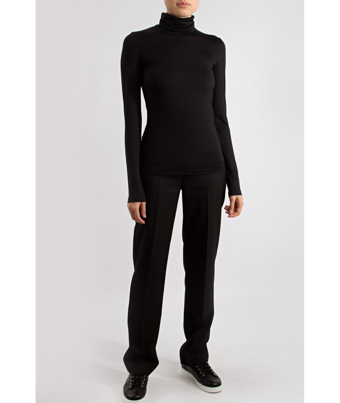 JIL SANDER Черная хлопковая водолазка, фото 2