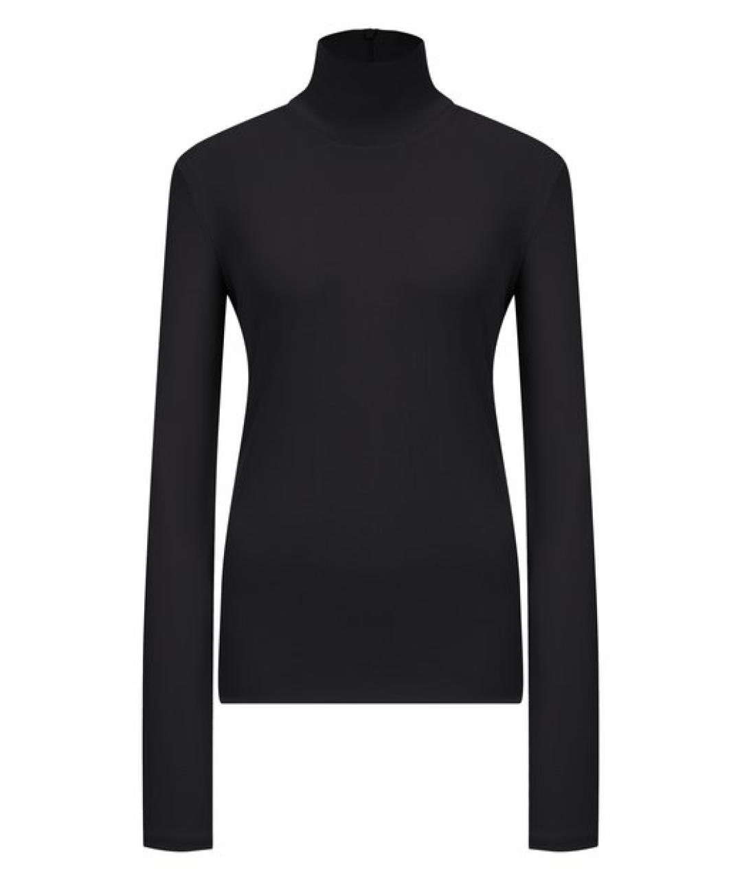 JIL SANDER Черная хлопковая водолазка, фото 1