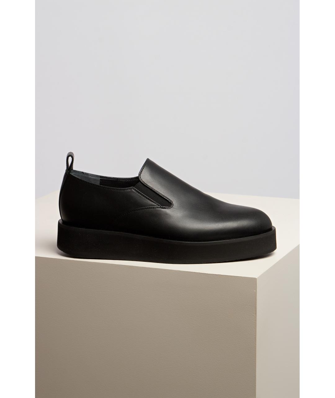 JIL SANDER Черные кожаные туфли, фото 4